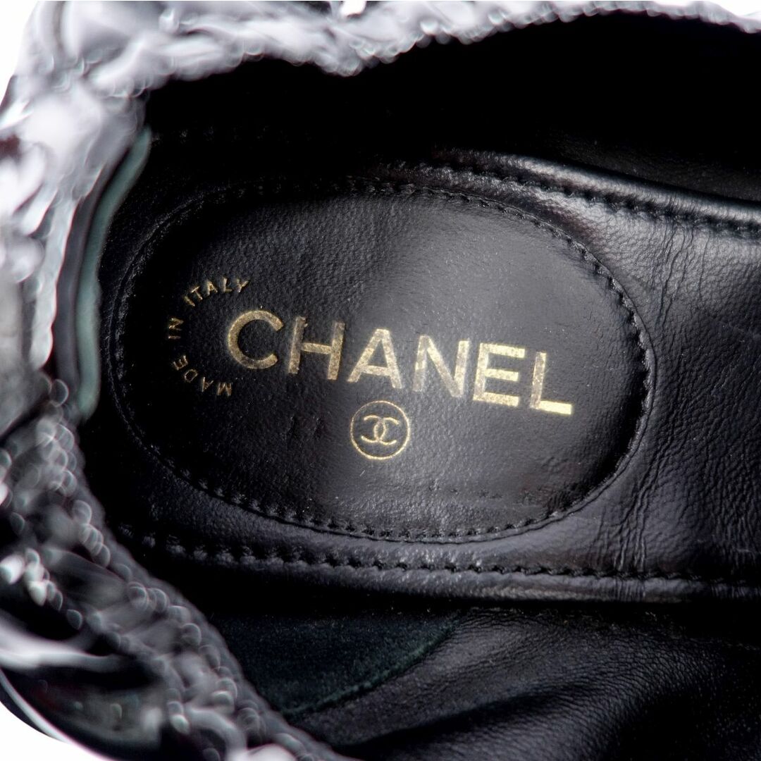 CHANEL(シャネル)の美品 シャネル CHANEL ローファー モカシン 19C ココマーク G34344 パテントレザー レディース シューズ 36.5C ブラック レディースの靴/シューズ(ローファー/革靴)の商品写真