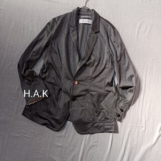 ハク(H.A.K)のH.A.K ハク　シルバーカラー　 テーラードジャケット　シングル　ガンメタ(テーラードジャケット)