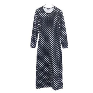 マリメッコ(marimekko)のマリメッコ 長袖 ロング ドット柄 ワンピース S 黒系 marimekko 水玉 レディース 【中古】  【230303】(ミニワンピース)