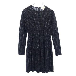 マイケルコース(Michael Kors)のマイケルコース 長袖  ラメ総柄 ワンピース M 黒系 Michael Kors レディース 【中古】  【230303】(ミニワンピース)