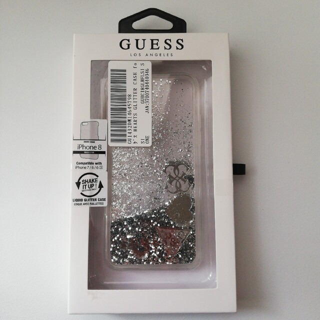 GUESS(ゲス)のGUESS　iPhone8　iPhone　シルバー　クリア　透明　スマホケース スマホ/家電/カメラのスマホアクセサリー(iPhoneケース)の商品写真