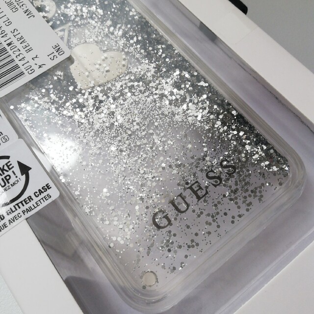 GUESS(ゲス)のGUESS　iPhone8　iPhone　シルバー　クリア　透明　スマホケース スマホ/家電/カメラのスマホアクセサリー(iPhoneケース)の商品写真