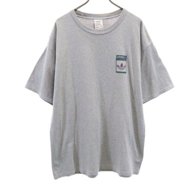 アディダス 80s USA製 クルーネック トレフォイルロゴ プリント 半袖 Tシャツ L 杢グレー adidas メンズ 【中古】 【220629】  | フリマアプリ ラクマ