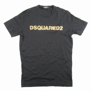 ディースクエアード(DSQUARED2)の美品 18AW ディースクエアード Tシャツ ロゴ スパンコール 刺繍 半袖(Tシャツ/カットソー(半袖/袖なし))