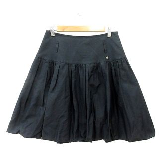 トゥービーシック(TO BE CHIC)のトゥービーシック TO BE CHIC フレアスカート ひざ丈 40 黒(ひざ丈スカート)