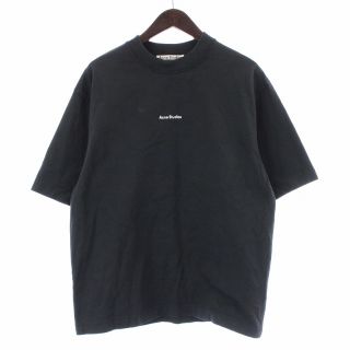 Acne Studios ロゴTシャツ カットソー XS チャコールグレー 白(Tシャツ/カットソー(半袖/袖なし))