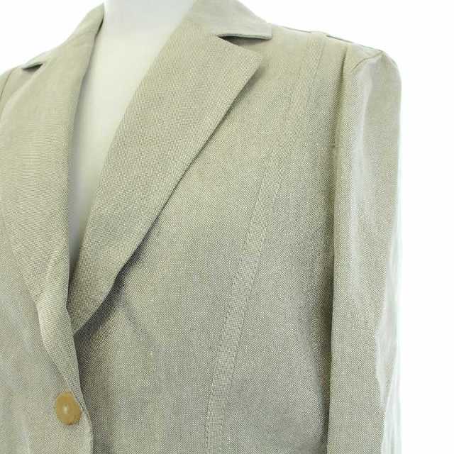 Agnona(アニオナ)のアニオナ AGNONA テーラードジャケット シングル 40 M グレージュ レディースのジャケット/アウター(その他)の商品写真