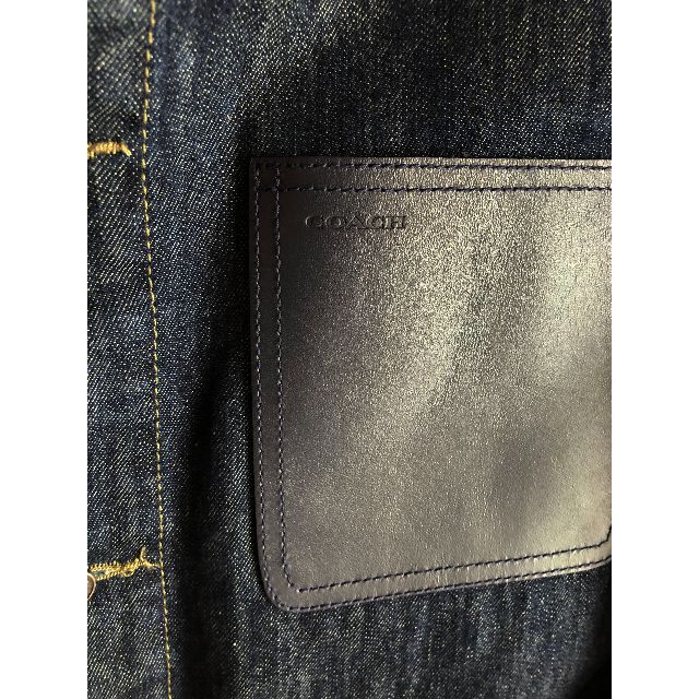 値引セール 美品☆COACH・レザー切替 マルチワッペン付 中綿ジャケット