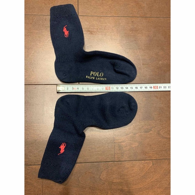 POLO RALPH LAUREN(ポロラルフローレン)のラルフローレン　靴下　キッズ　ネイビー×赤 キッズ/ベビー/マタニティのこども用ファッション小物(靴下/タイツ)の商品写真