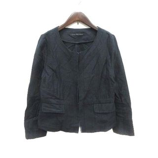 ユナイテッドアローズグリーンレーベルリラクシング(UNITED ARROWS green label relaxing)のグリーンレーベルリラクシング ユナイテッドアローズノーカラージャケット 麻 36(その他)