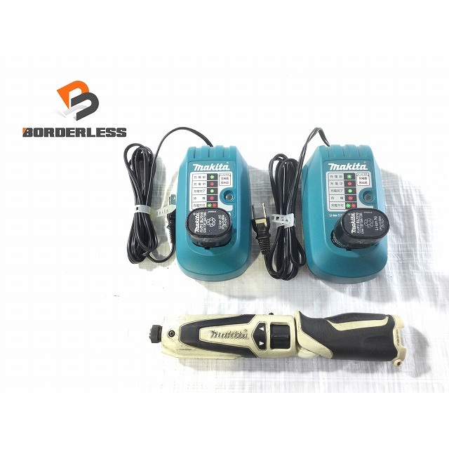 ☆品☆makita マキタ 7.2V 充電式ペンインパクトドライバ TD021D 1.0Ahバッテリー2個(BL7010) 充電器2個(DC07SA)付 67384