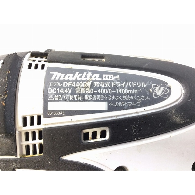 Makita(マキタ)の☆中古品☆makita マキタ 14.4V 充電式ドライバドリル DF440D 白 3.0Ahバッテリー1個(BL1830)付 ドライバードリル ドリルドライバー 67502 自動車/バイクのバイク(工具)の商品写真