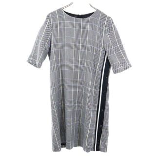 ザラ(ZARA)のザラ trf collection チェック柄 ワンピース EUR S 黒系 ZARA 半袖 レディース 【中古】  【220630】(ミニワンピース)