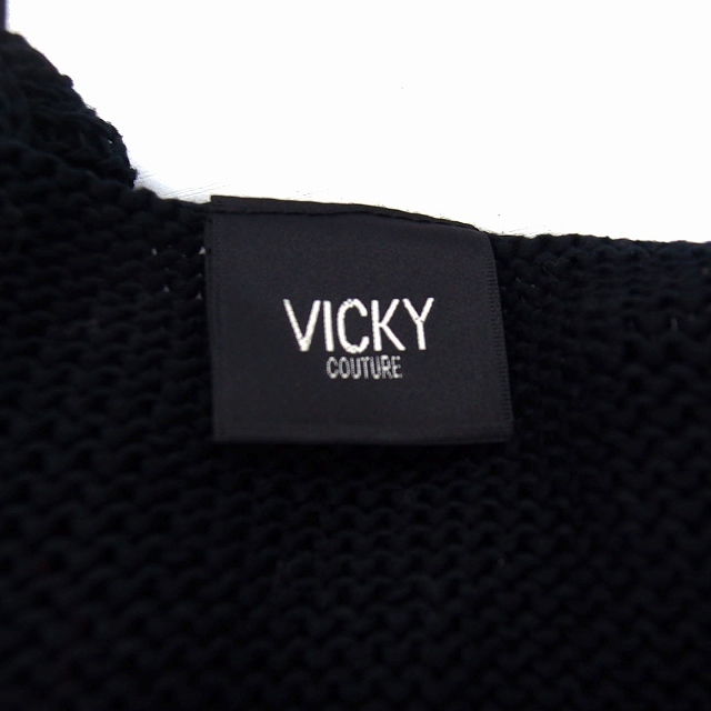 VICKY(ビッキー)のビッキー ニット セーター スリットネック リブ ケーブル編み コットン 長袖  レディースのトップス(ニット/セーター)の商品写真