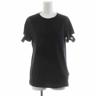 ヘルムートラング(HELMUT LANG)のHELMUT LANG カットソー Tシャツ クルーネック 半袖 薄手 S 黒(カットソー(半袖/袖なし))