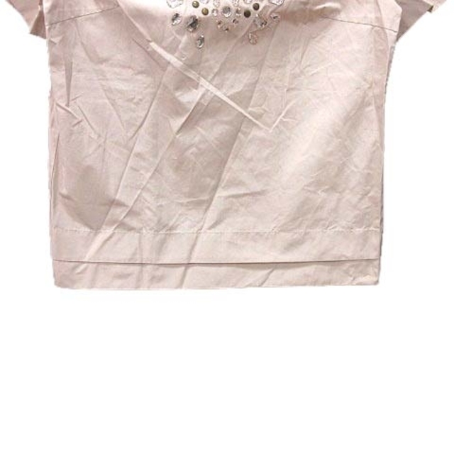Chesty(チェスティ)のChesty ブラウス スキッパーカラー ビジュー 半袖 0 ライトベージュ レディースのトップス(シャツ/ブラウス(半袖/袖なし))の商品写真