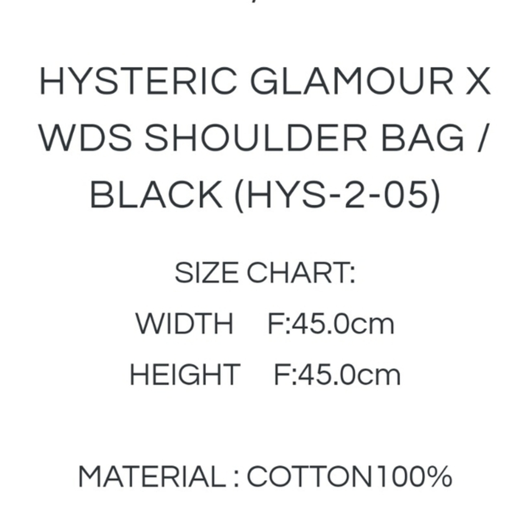 WIND AND SEA(ウィンダンシー)のHYSTERIC GLAMOUR x WDS SHOULDER BAG /黒 メンズのバッグ(ショルダーバッグ)の商品写真