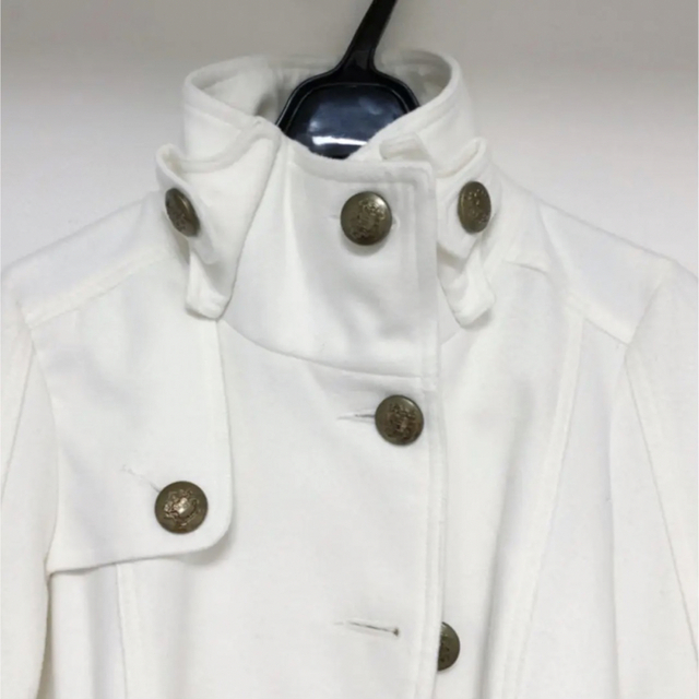 【美日】エレガント 白コート ロングコート　冬コード　アウター　レディース レディースのジャケット/アウター(ロングコート)の商品写真