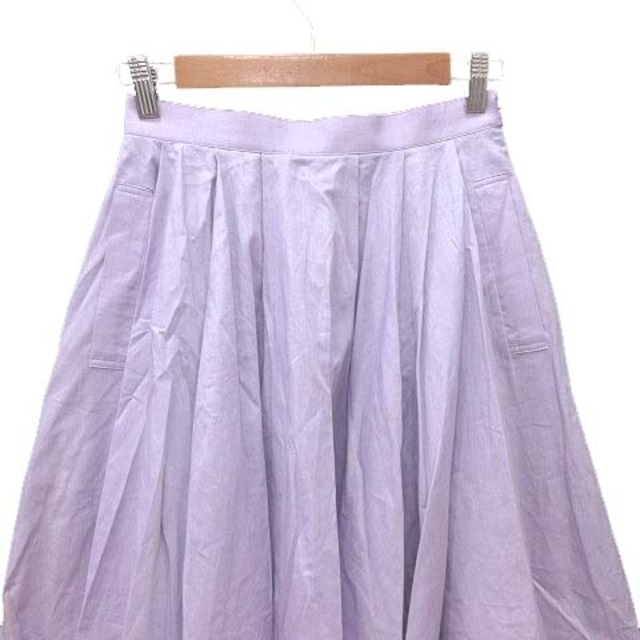 The Virgnia(ザヴァージニア)のザヴァージニア フレアスカート ミモレ ロング 36 紫 パープル レディースのスカート(ロングスカート)の商品写真