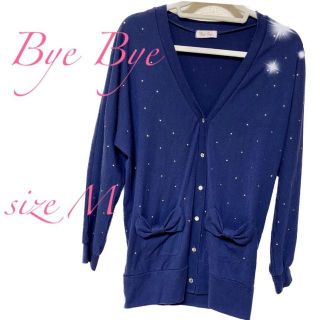 バイバイ(ByeBye)のBYE BYE バイバイロングカーディガン ネイビー(カーディガン)