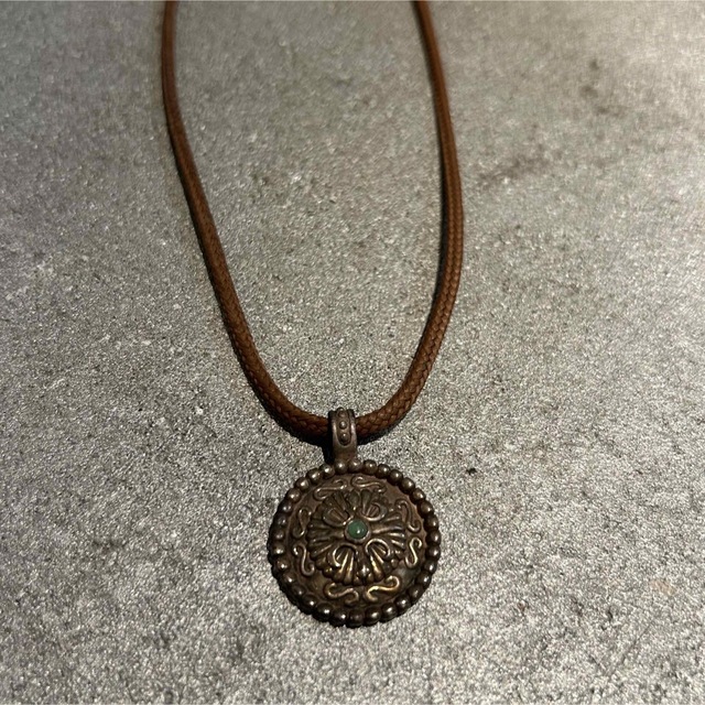 VINTAGE ヴィンテージ シルバー925ストーンメダルペンダント/ネックレス
