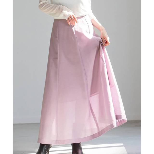 Noble(ノーブル)の新品タグ付き NOBLE フォギーシアーテントフレアスカート レディースのスカート(ロングスカート)の商品写真