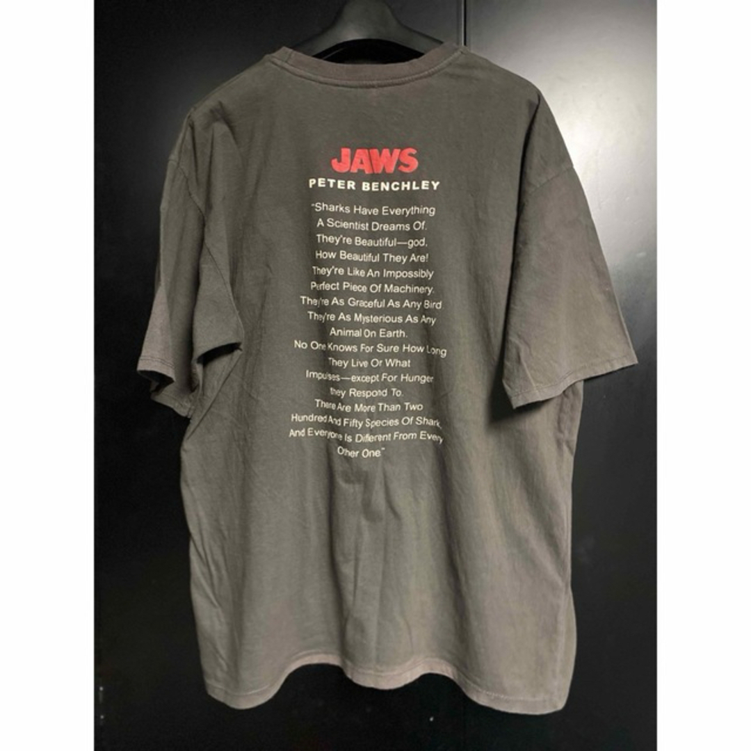 当時物　映画 JAWS Tシャツ　ブラック　サイズXL メンズのトップス(Tシャツ/カットソー(半袖/袖なし))の商品写真