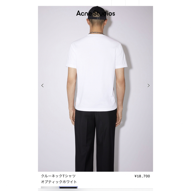 Acne Studios メンズ　クルーネックTシャツ ホワイト　Sサイズ