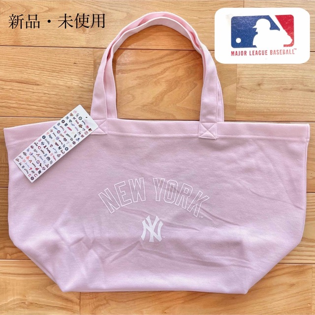 MLB(メジャーリーグベースボール)の希少！MLB公式　ヤンキース　横長トートバッグ●手提げバッグ　エコバッグ レディースのバッグ(トートバッグ)の商品写真