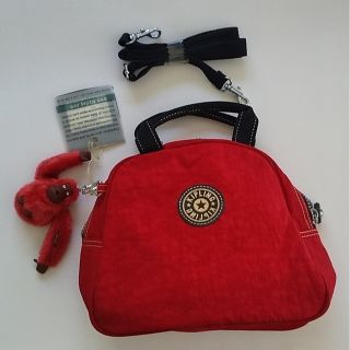 キプリング(kipling)のKIPLING キプリング 2wayショルダーバッグ レッド(ショルダーバッグ)