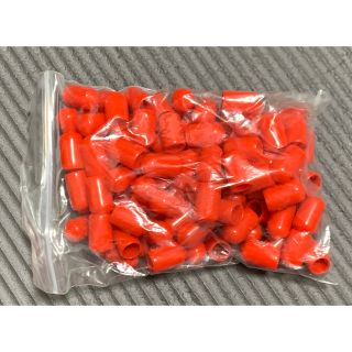 ビニールエンドキャップカバー ケーブルチューブ用 レッド 8mm内径 100