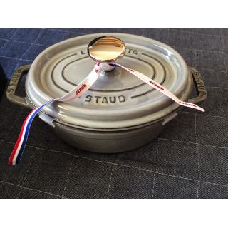 ストウブ(STAUB)のai様専用staubオーバル17ココットグレー(鍋/フライパン)