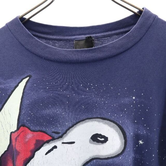 90s USA製 スヌーピー 半袖 Tシャツ M ネイビー系  SNOOPY オールド メンズ  220724 メール便可 3