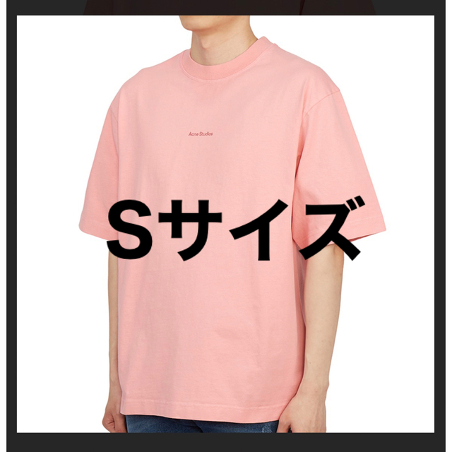 Acne Studios メンズ ロゴTシャツ ピンク Sサイズ-
