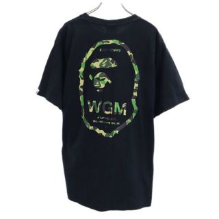 アベイシングエイプ(A BATHING APE)のアベイシングエイプ バックプリント 半袖 Tシャツ L 黒×緑×白 A BATHING APE メンズ 【中古】  【220729】 メール便可(Tシャツ/カットソー(半袖/袖なし))