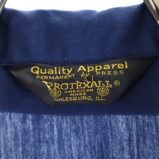 PROTEXALL 70s アメリカ製 ワッペン 半袖 ワークシャツ ネイビー  オールド ヴィンテージ メンズ  220729 メール便可 7