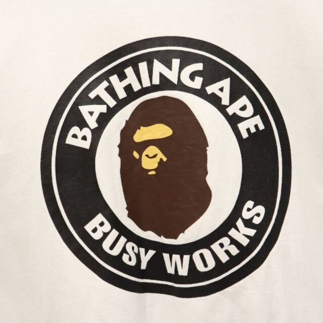 A BATHING APE(アベイシングエイプ)のアベイシングエイプ クルーネック プリント 半袖 Tシャツ 2XL 白 A BATHING APE ビックサイズ メンズ 【中古】  【220724】 メール便可 メンズのトップス(Tシャツ/カットソー(半袖/袖なし))の商品写真