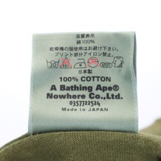 アベイシングエイプ クルーネック プリント 半袖 Tシャツ L 黒 A BATHING APE 日本製 メンズ  220724 メール便可