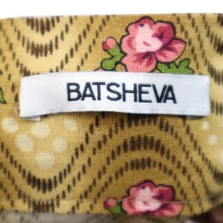 バットシェバ USA製 ギャザー 花柄 総柄 スカート 4 茶系 BATSHEVA