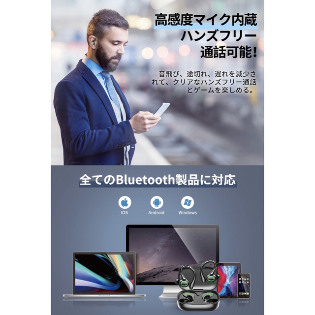 【⭐️早い者勝ち⭐️】Bluetooth5.3 イヤホン ワイヤレス 黒 スマホ/家電/カメラのオーディオ機器(ヘッドフォン/イヤフォン)の商品写真