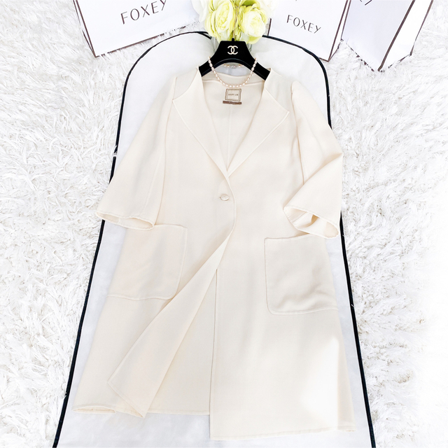 ☆極美品☆フォクシー☆FOXEY☆セレモニーコート☆スプリングコート☆-