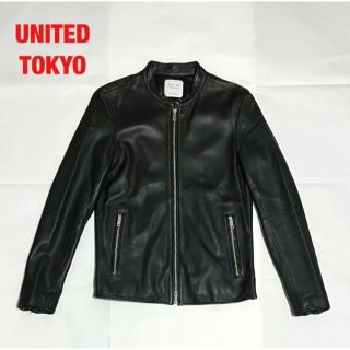 【人気】UNITED TOKYO　ラムレザーシングルライダースジャケット