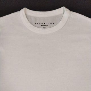 エストネーション(ESTNATION)のコットン クルーネック 長袖Tシャツ S【 WHITE 】ESTNATION(Tシャツ/カットソー(七分/長袖))