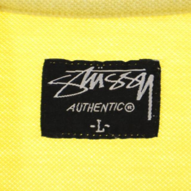 ステューシー ワンポイント刺繍 半袖 ポロシャツ L イエロー STUSSY 鹿の子 メンズ  220727 7