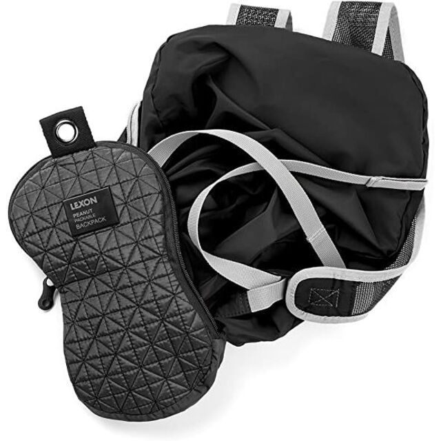 LEXON(レクソン)の【最終値下】 LEXON 折り畳み リュックサック コンパクト ブラック 新品 メンズのバッグ(バッグパック/リュック)の商品写真