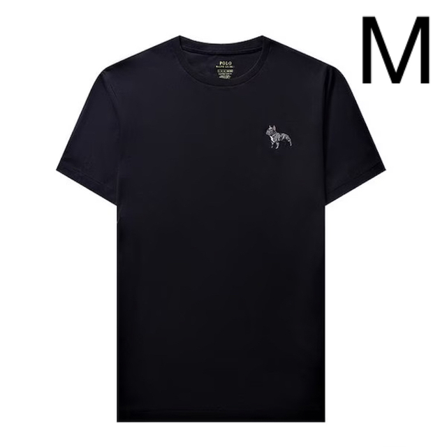 POLO RALPH LAUREN(ポロラルフローレン)のポロラルフローレン　ドッグモチーフ刺繍　ブラック　Mサイズ メンズのトップス(Tシャツ/カットソー(半袖/袖なし))の商品写真