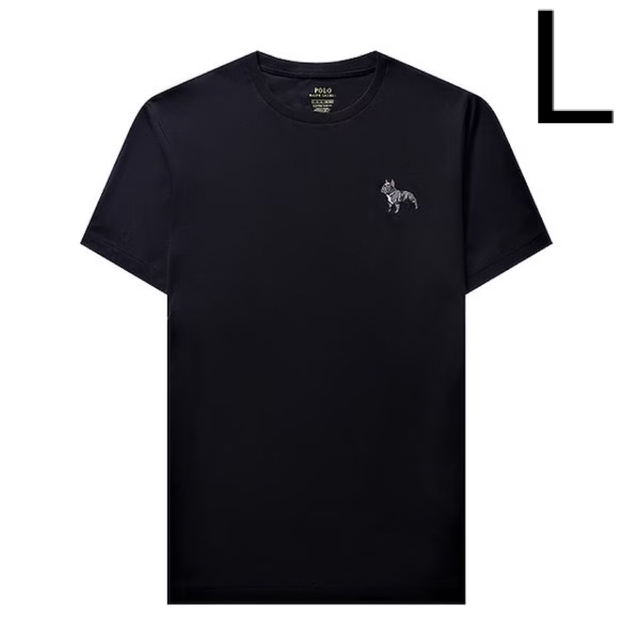 POLO RALPH LAUREN(ポロラルフローレン)のポロラルフローレン　ドッグモチーフ刺繍　ブラック　Lサイズ メンズのトップス(Tシャツ/カットソー(半袖/袖なし))の商品写真