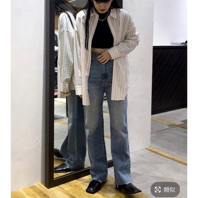 JEANASIS(ジーナシス)の【eL】ハイライズストレートデニムパンツ レディースのパンツ(デニム/ジーンズ)の商品写真