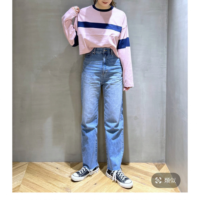 JEANASIS(ジーナシス)の【eL】ハイライズストレートデニムパンツ レディースのパンツ(デニム/ジーンズ)の商品写真