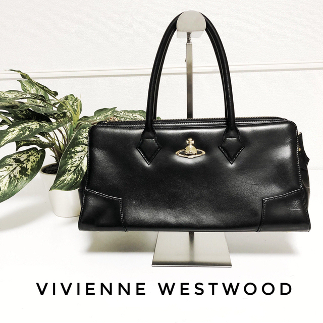 Vivienne Westwood / ヴィヴィアンウエストウッド ■ 2wayバッグ プレーン レザー ブラック バッグ / バック / BAG / 鞄 / カバン VW1  [0990011105]